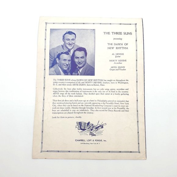 When The Lights Go On Again 1942 Vintage Sheet Music Piano Seiler Marcus - Picture 4 of 4